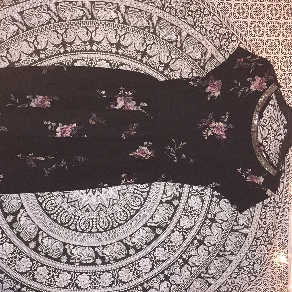 Flower printed cocktail dress